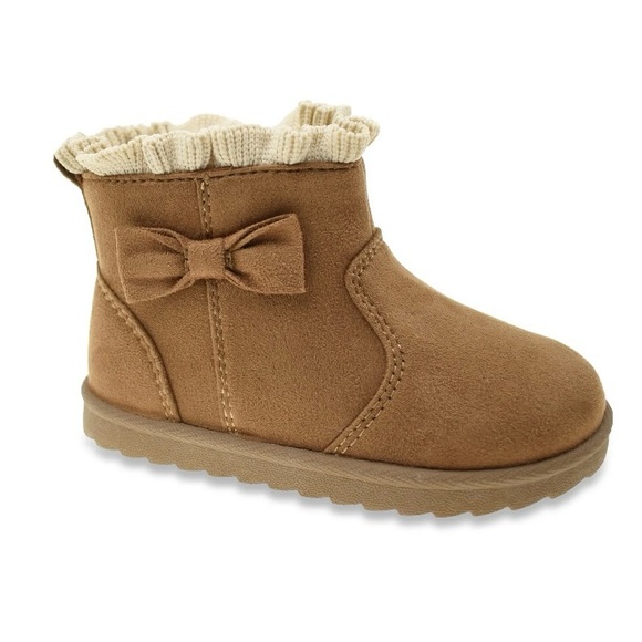 Other - BABY GIRL & Toddler Faux Shearling Boots Wheat - NWT 🤎👢